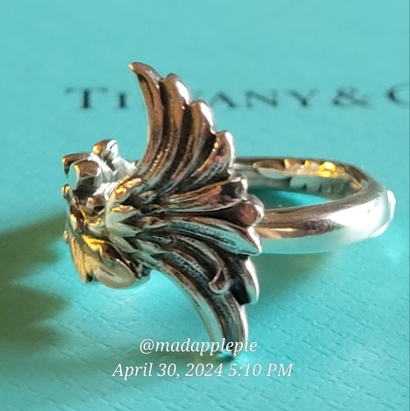 1885 Tiffany & Co. Daisy Spoon Ring in Sterling Silver Luxury Vintage #21 - Picture 8 of 16